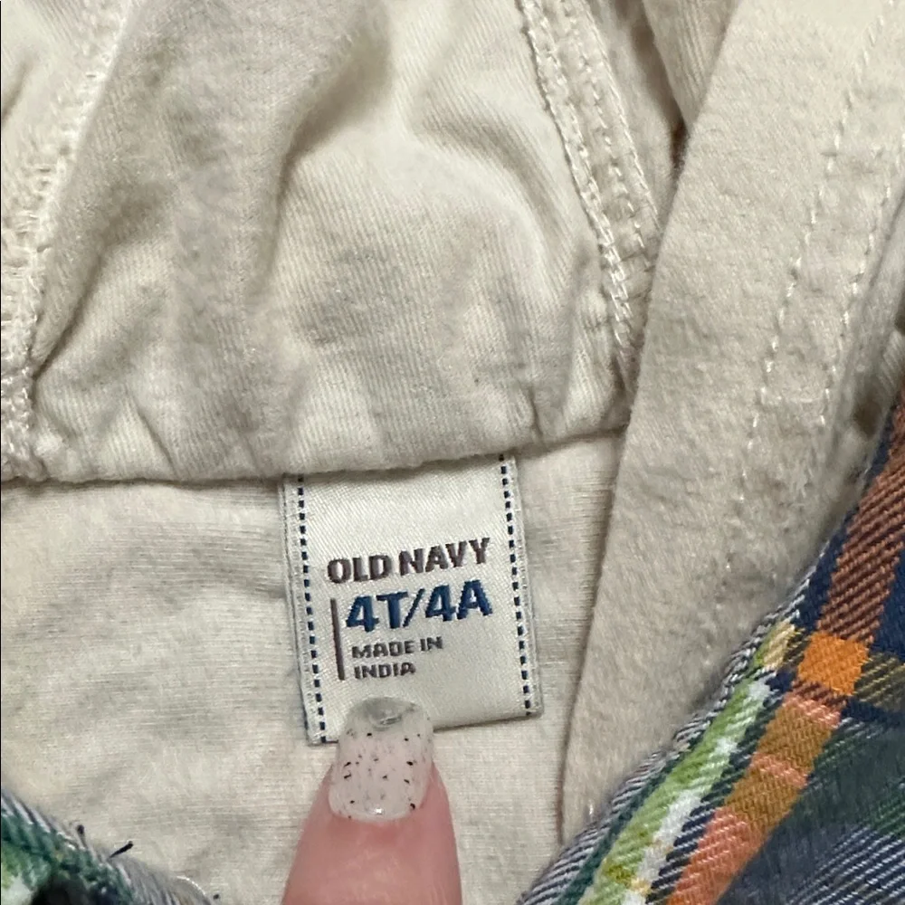 Old Navy Blue Plaid Kids Shirt with Hood size 4T